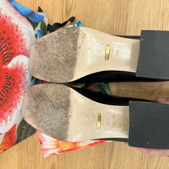 Black Gucci loafers with block heel (hard bottom) size 36.5 - Picture 7 of 8